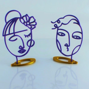 Stylized boy and girl faces - Img 4