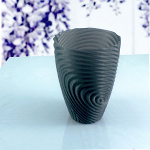 Grey and glitter decorative vase