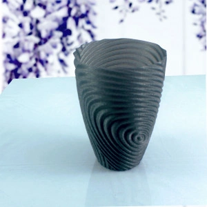 Grey and glitter decorative vase