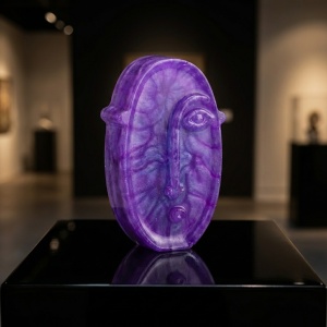Statuetă decorativă "Purple Moai" ST1006 - Img 3