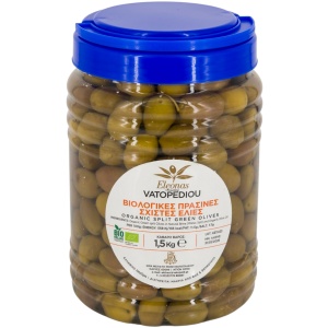 Masline Verzi Bio Taiate In Saramura 1,4 Kg (Bio Hellas, Gr-Bio-03) - Img 1