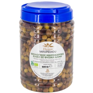 Masline Calibru Mic Bio In Saramura 500 Gr (Bio Hellas, Gr-Bio-03) - Img 1