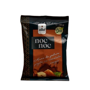 Noc Noc - Alune De Pădure Prăjite Cu Ciocolată Neagră, 100g, Ecologic - Img 1