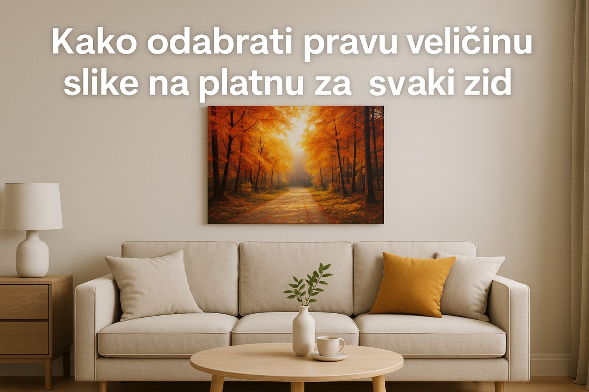 📏 Kako odabrati pravu veličinu slike na platnu za svaki zid