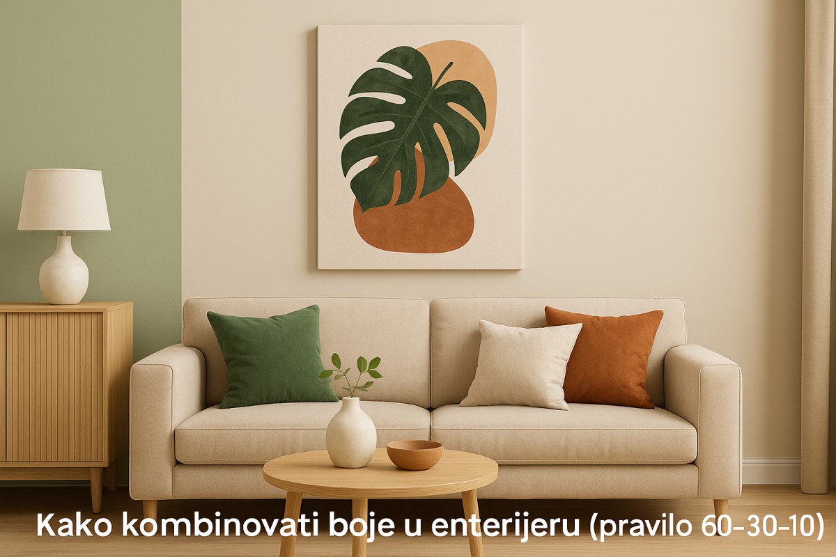 🎨 Kako kombinovati boje u enterijeru (pravilo 60–30–10)