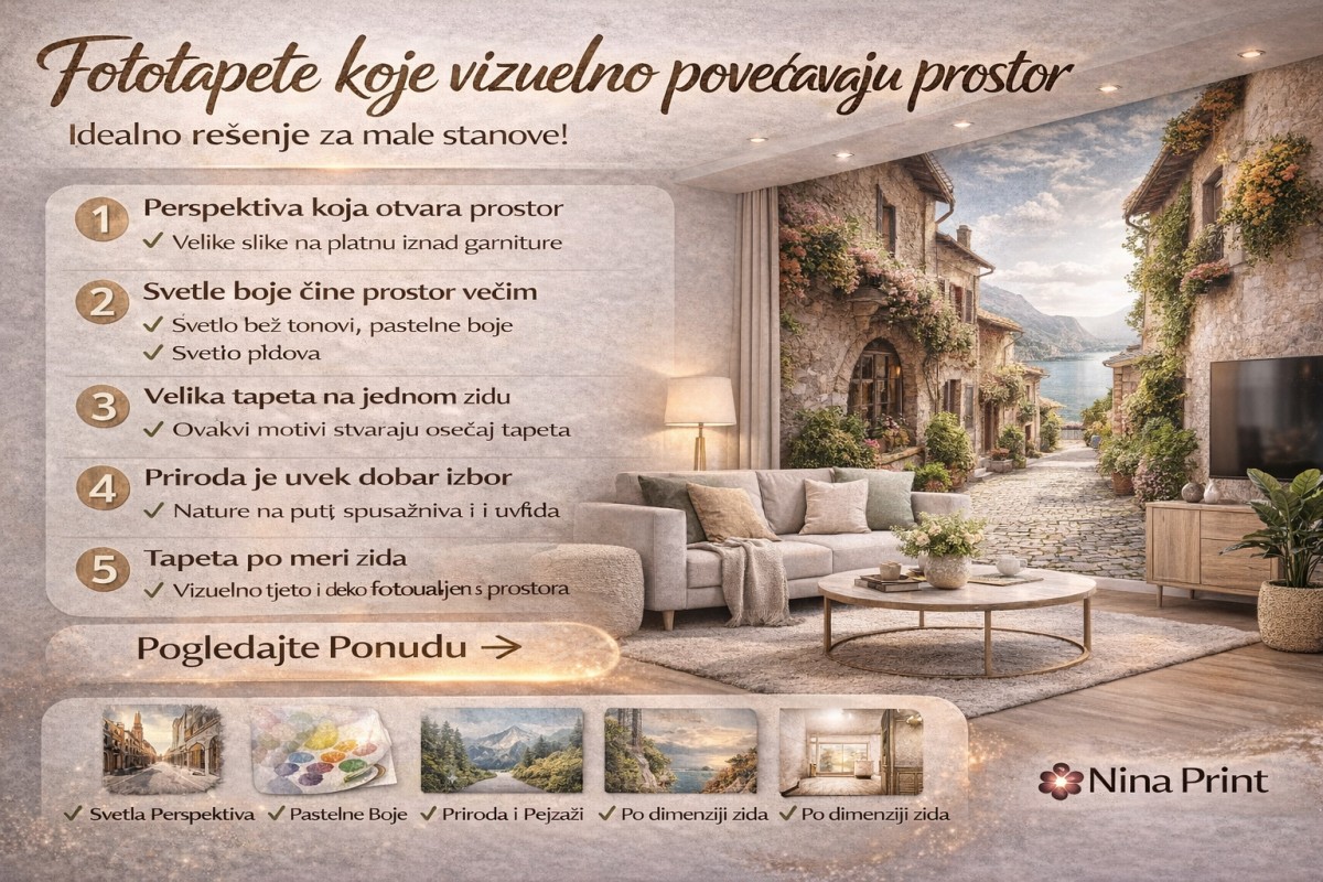Fototapete koje vizuelno povećavaju prostor – idealno rešenje za male stanove