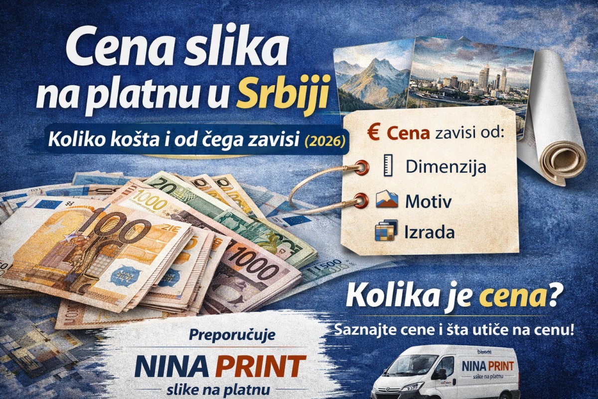 Cena slika na platnu u Srbiji – koliko košta i od čega zavisi (2026)