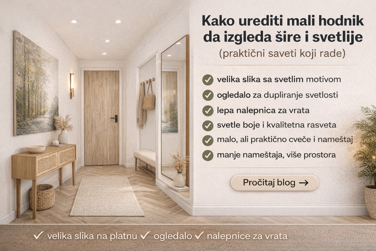 🚪 Kako urediti mali hodnik da izgleda šire i svetlije (praktični saveti koji rade)
