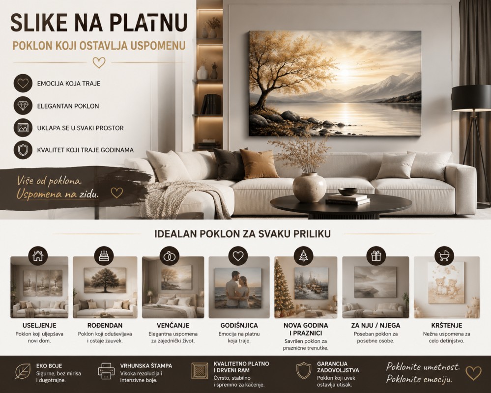 Šta kupiti za poklon? Slike na platnu koje ostavljaju uspomenu