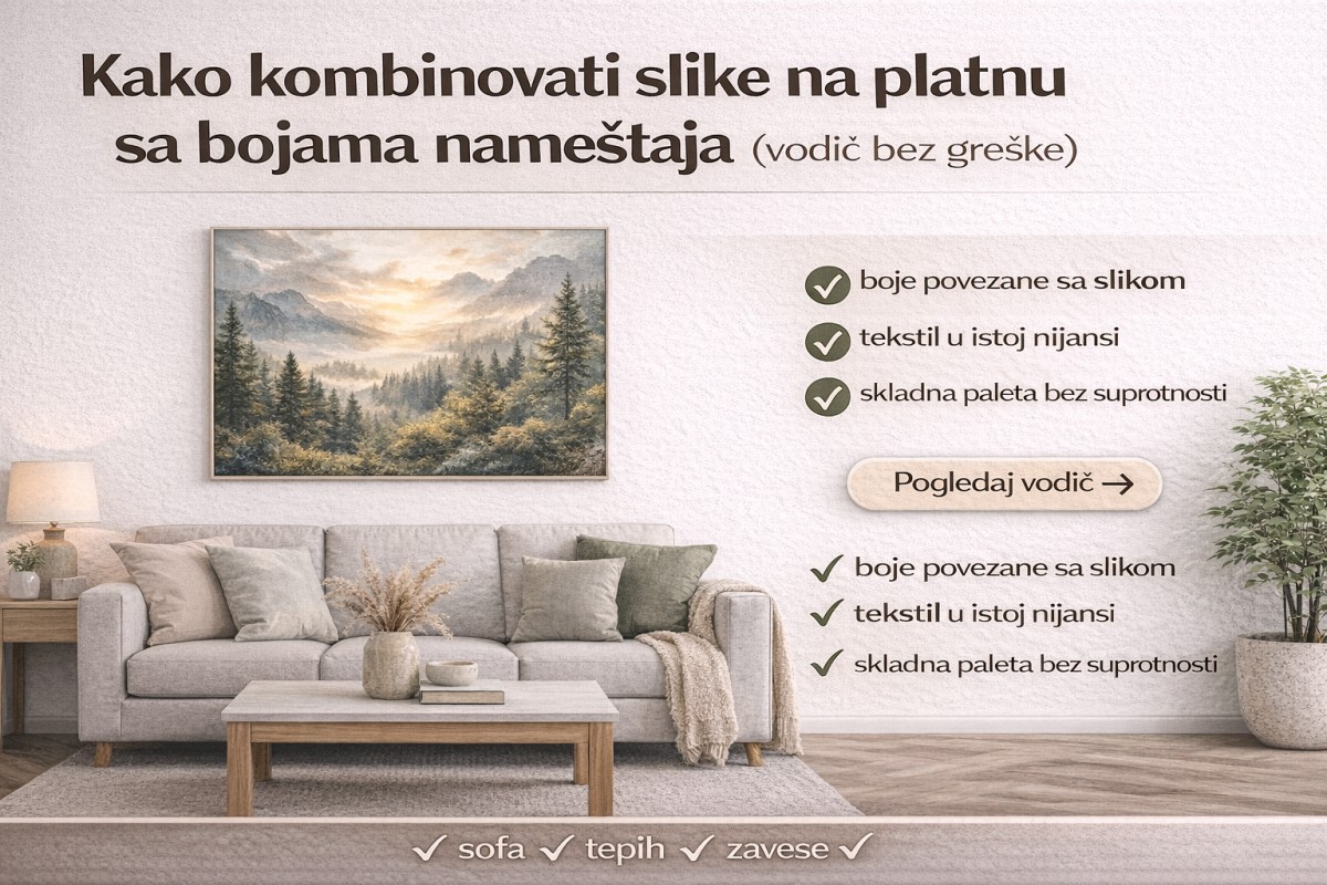🎨 Kako kombinovati slike na platnu sa bojama nameštaja (vodič bez greške)