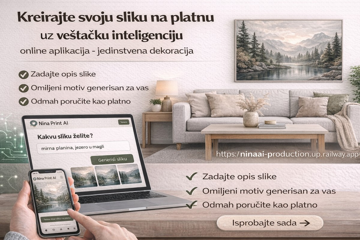 🤖 Kreirajte svoju sliku na platnu uz pomoć veštačke inteligencije – jednostavno i jedinstveno