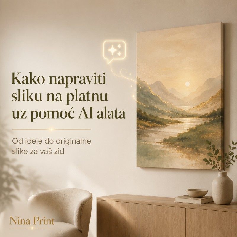 Kako napraviti sliku na platnu uz pomoć AI alata | Nina Print