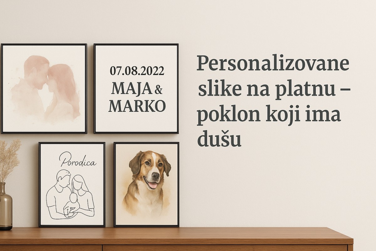 🎁 Personalizovane slike na platnu – poklon koji ima dušu