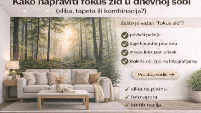 🎨 Kako napraviti fokus zid u dnevnoj sobi (slika, tapeta ili kombinacija?)