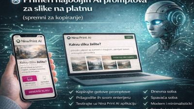 🤖 Primeri najboljih AI promptova za slike na platnu (spremni za kopiranje)