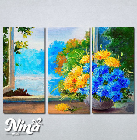 Slike na platnu Cveće na prozoru Nina256_3