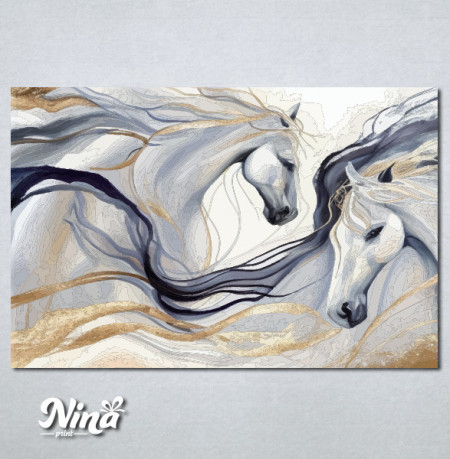 Slike na platnu Dva konja apstrakcija Nina480_P