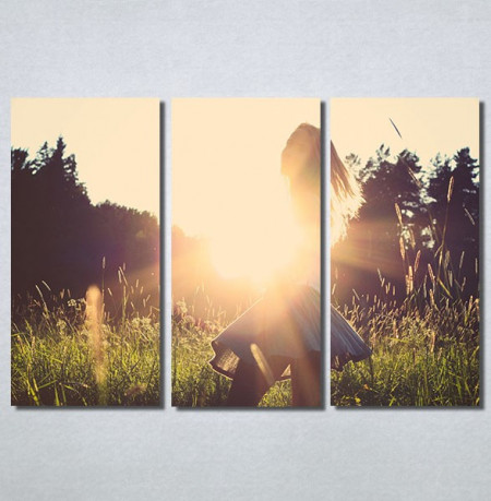 Slike na platnu Girl and sunset Nina30169_3