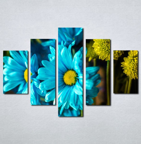 Slike na platnu Plavo i žuto cveće Nina075_5