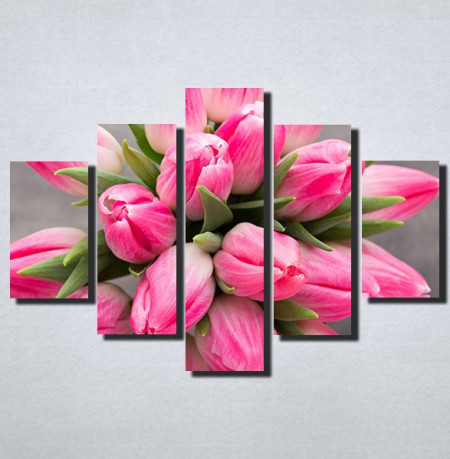 Slike na platnu Roze Tulipani Nina159_5