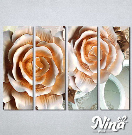 Slike na platnu 3d Bež ruže Nina315_4 - Img 2