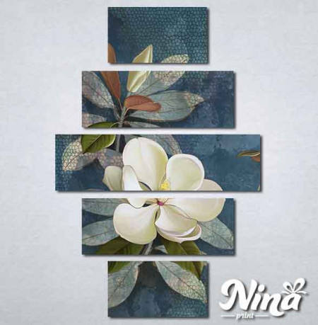 Slike na platnu Beli cvet na plavoj podlozi Nina337_5 - Img 3