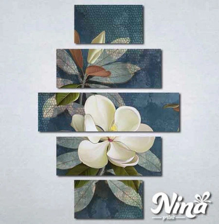 Slike na platnu Beli cvet na plavoj podlozi Nina337_5 - Img 3