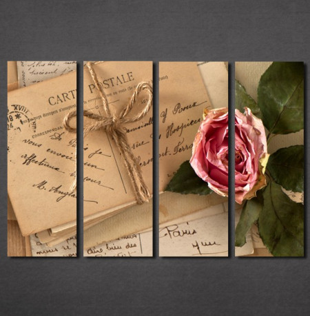 Slike na platnu Pismo i ruža Nina30133_4