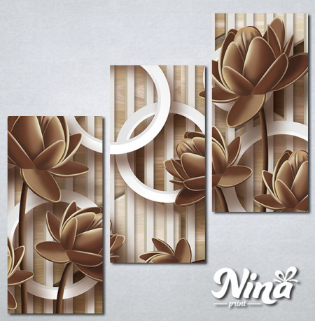 Slike na platnu Braon cvetovi Nina388_3 - Img 3