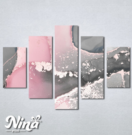 Slike na platnu Sivo roze apstrakcija Nina334_5