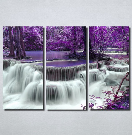 Slike na platnu Vodopad i ljubičasto lišće Nina100_3