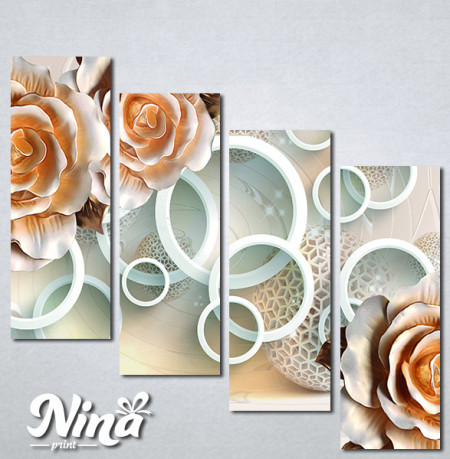 Slike na platnu 3d Bež ruže Nina315_4 - Img 3
