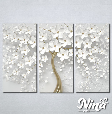 Slike na platnu Drvo sa belim cvetom Nina302_3