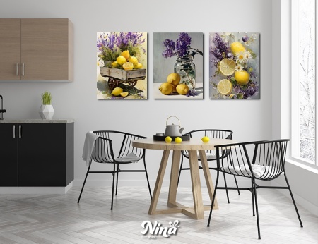 Moderne slike na platnu Limun i lavanda ms230