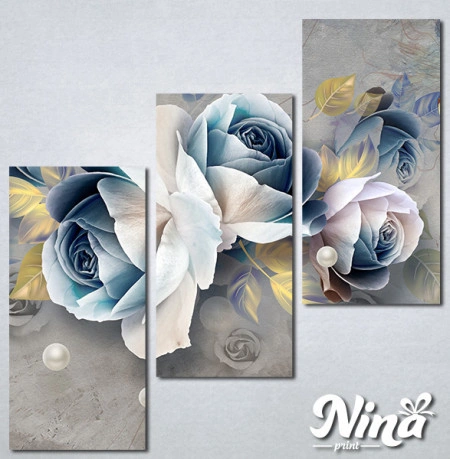 Slike na platnu Pastelno plavi cvet Nina305_3 - Img 2