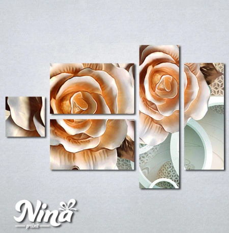 Slike na platnu 3d Bež ruže Nina315_5 - Img 2