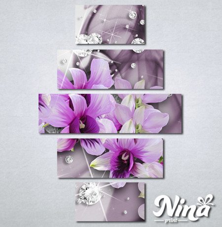 Slike na platnu 3d Ljubičasto cveće Nina316_5 - Img 2
