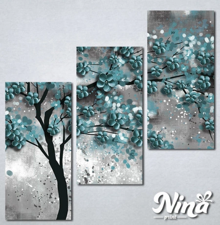 Slike na platnu Drvo tirkizno lišće Nina298_3 - Img 2