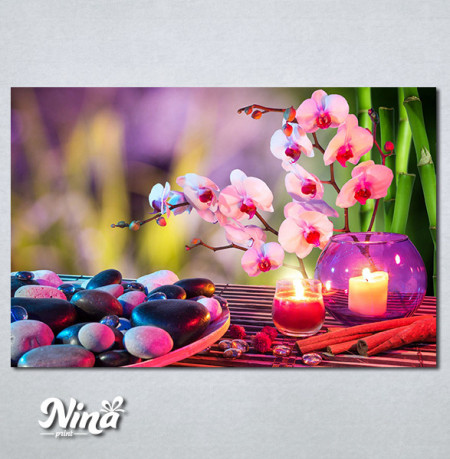 Slike na platnu Orhideja i zen kamenje Nina429_P