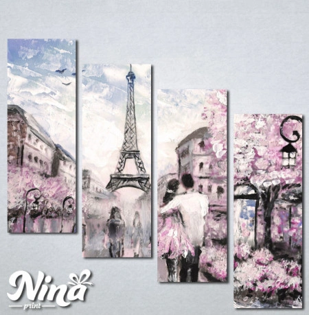 Slike na platnu Pariz zaljubljeni par Nina237_4 - Img 2