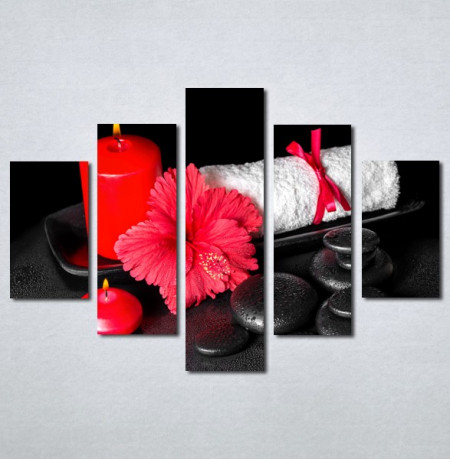Slike na platnu Wellness spa crveni cvet Nina 182_5