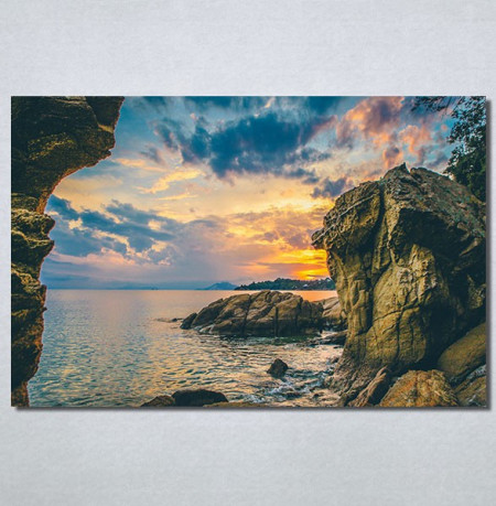 Slike na platnu Zalazak sunca i stene Nina30201_P