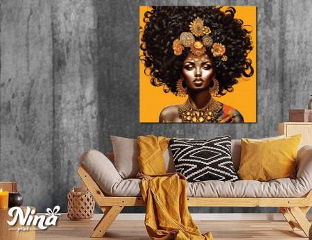 Moderne slike na platnu Devojka africki motiv ms042