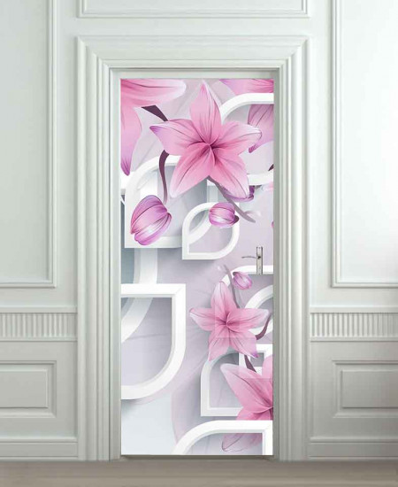 Nalepnica za vrata Ukrasni cvet 6190