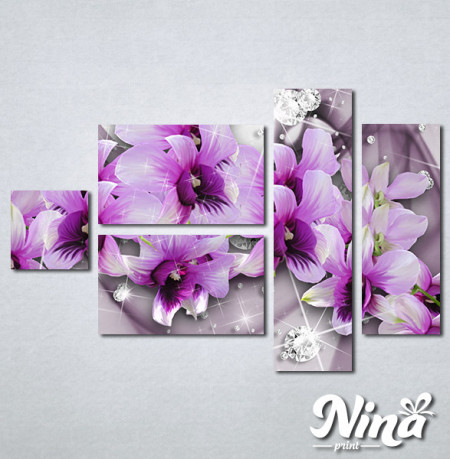 Slike na platnu 3d Ljubičasto cveće Nina316_5 - Img 3