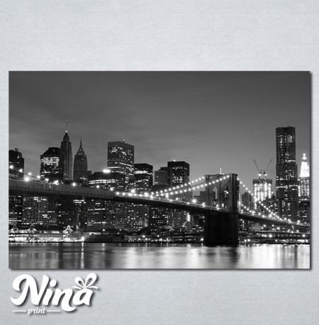 Slike na platnu Bruklinski most noću Nina281_P