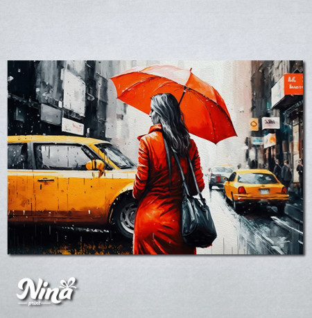 Slike na platnu Devojka i New York Nina509P
