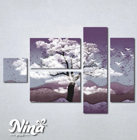 Slike na platnu Drvo i ptice Nina325_5 - Img 3