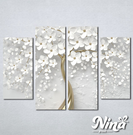 Slike na platnu Drvo sa belim cvetom Nina302_4