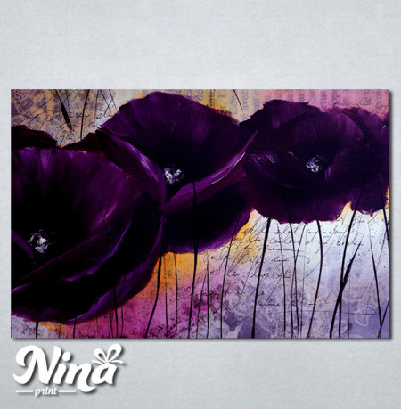 Slike na platnu Ljubičasti apstraktni cvet Nina257_P